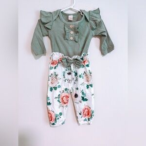 Floral pants set